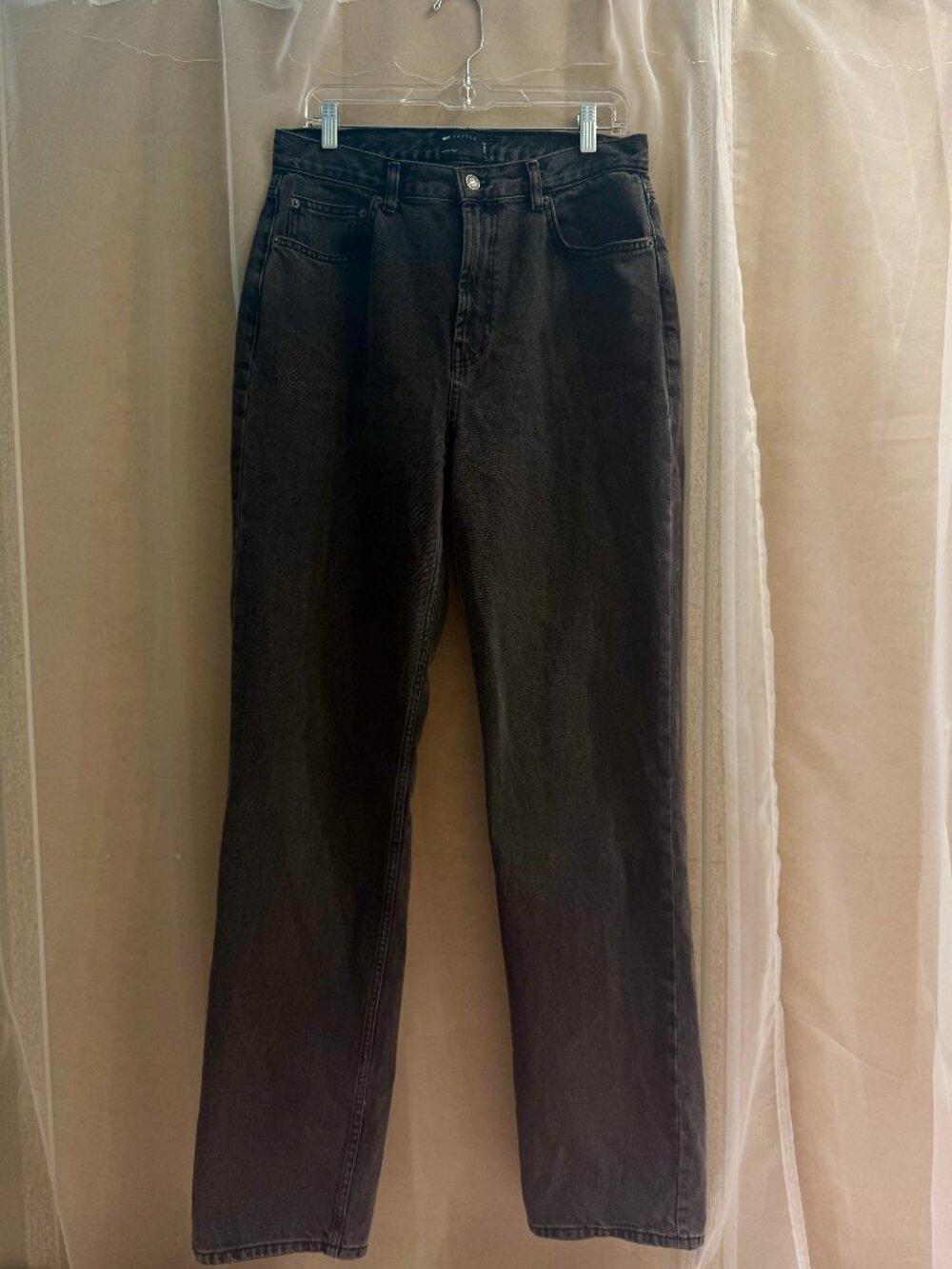 ASOS Tall 90s straight jean in washed black - Picture 2 of 3